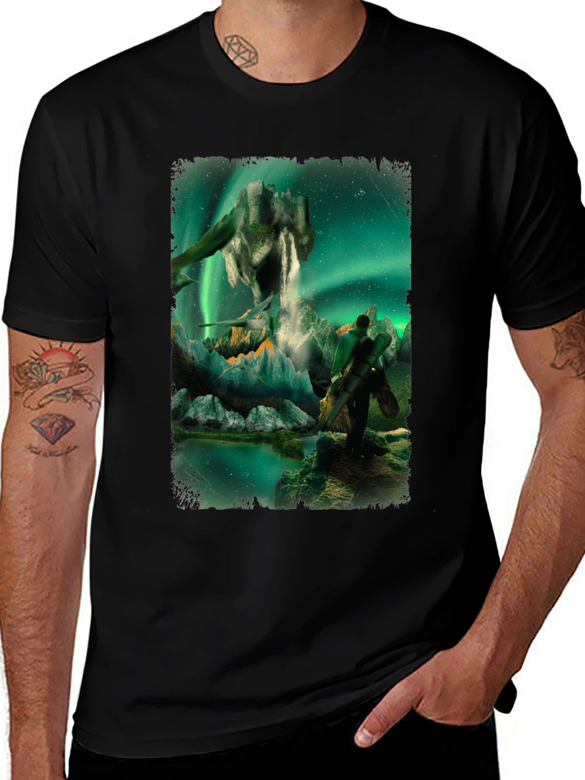 Aurora Fantasy T-Shirt - Surreal Landscape Design
