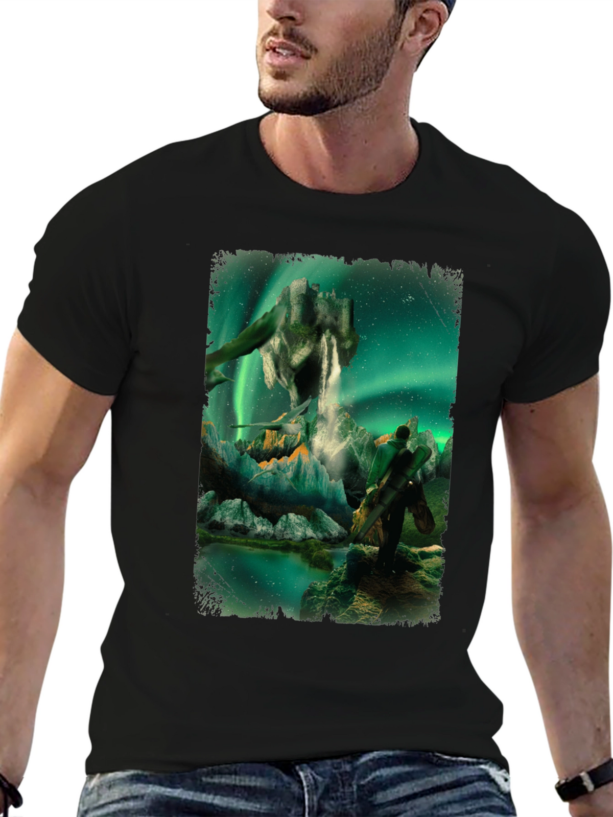 Aurora Fantasy T-Shirt - Surreal Landscape Design