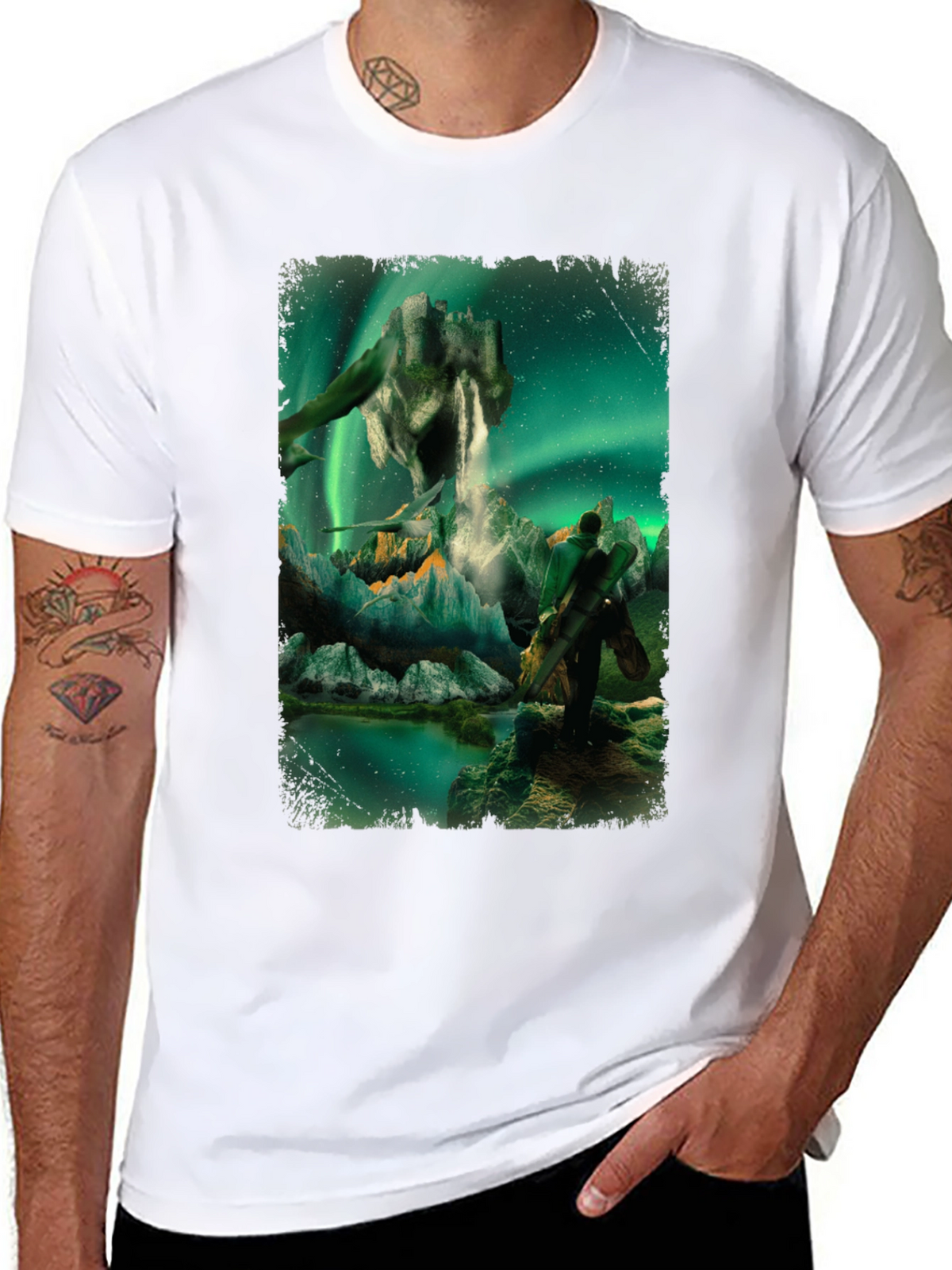 Aurora Fantasy T-Shirt - Surreal Landscape Design