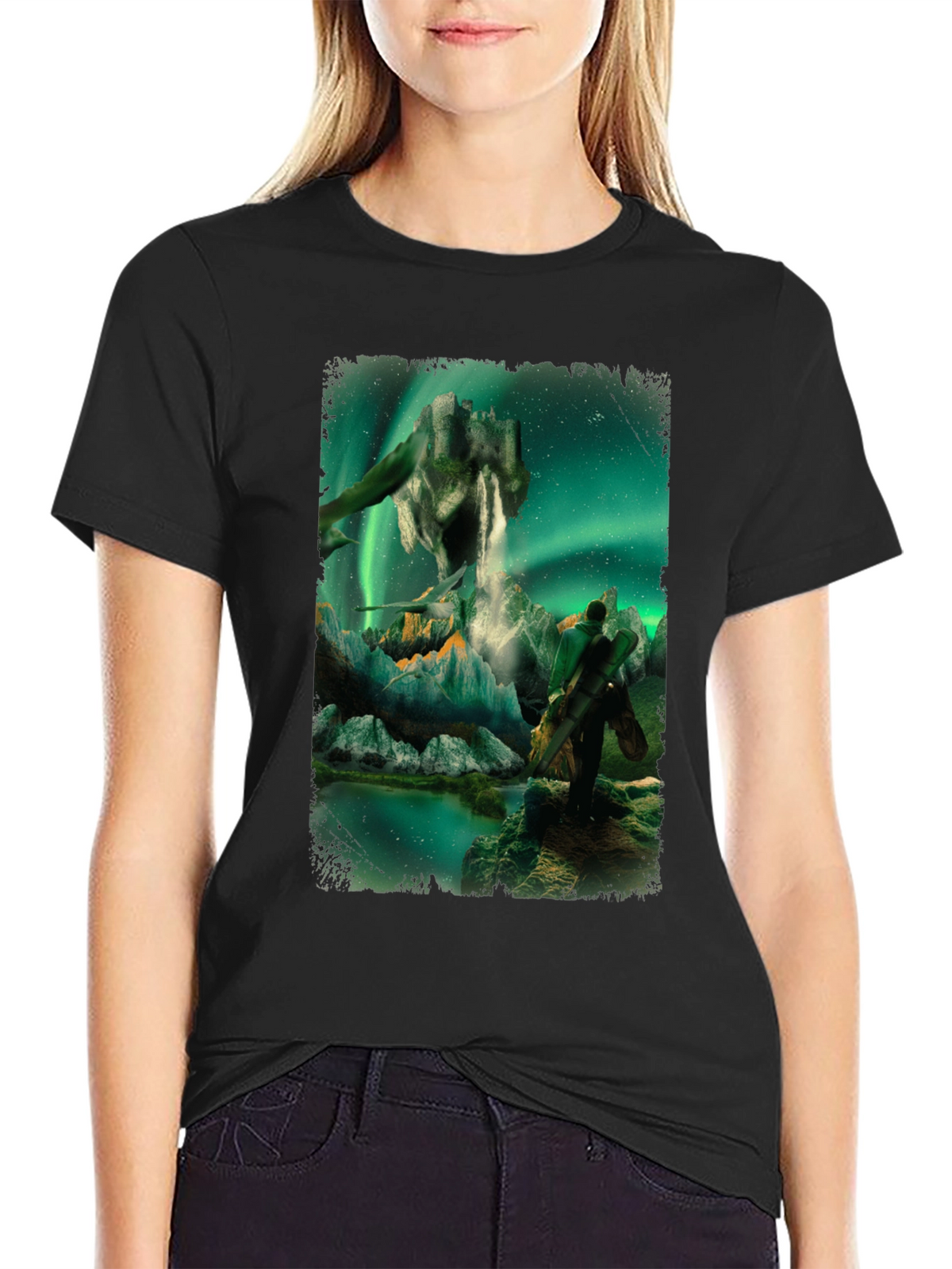 Aurora Fantasy T-Shirt - Surreal Landscape Design