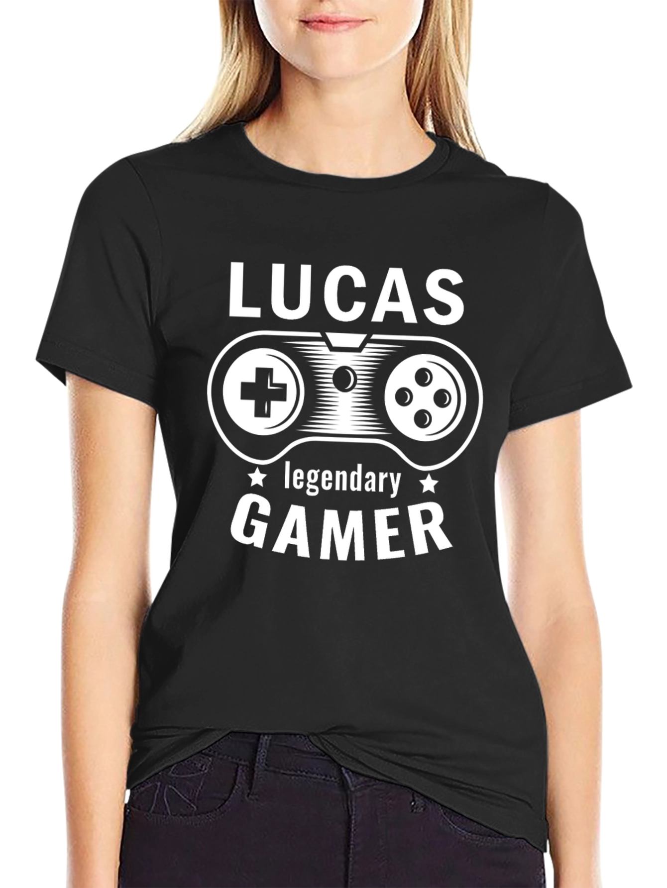 Lucas Legendary Gamer Black T-Shirt