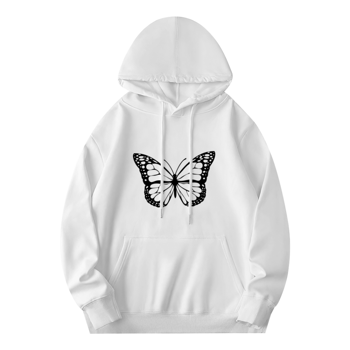 Monarch Butterfly Wings Nature Graphic Hoodie - Butterfly Lover Pullover Sweatshirt