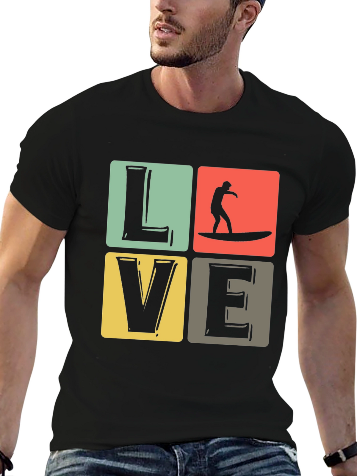 Surf Love Graphic Tee - Retro Summer Vibes T-Shirt