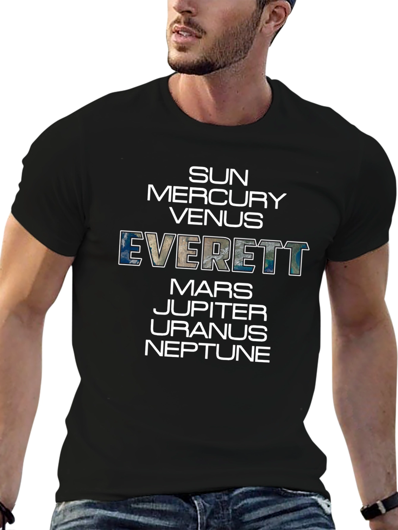 Planets Everett Graphic Tee - Universe T-Shirt