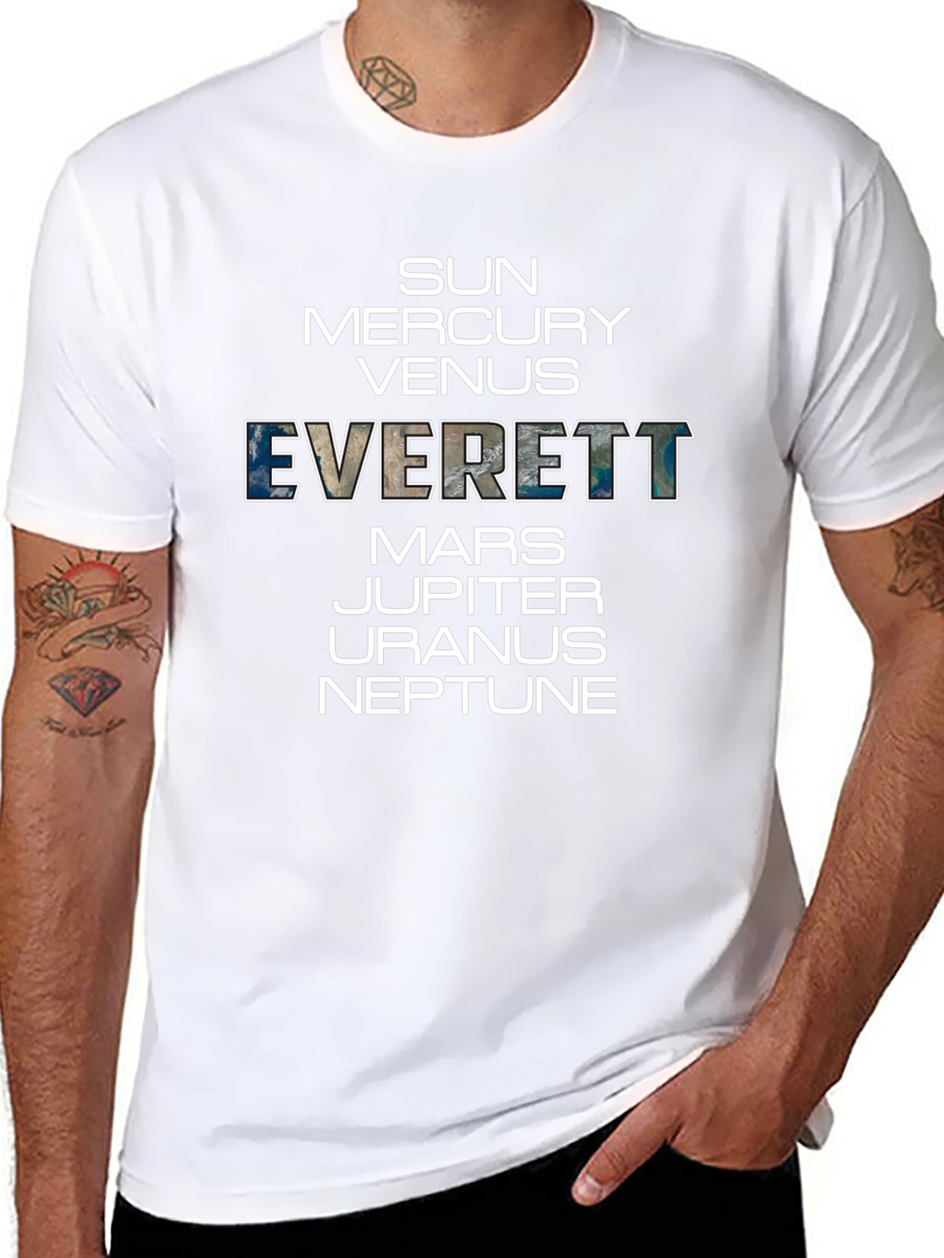 Planets Everett Graphic Tee - Universe T-Shirt