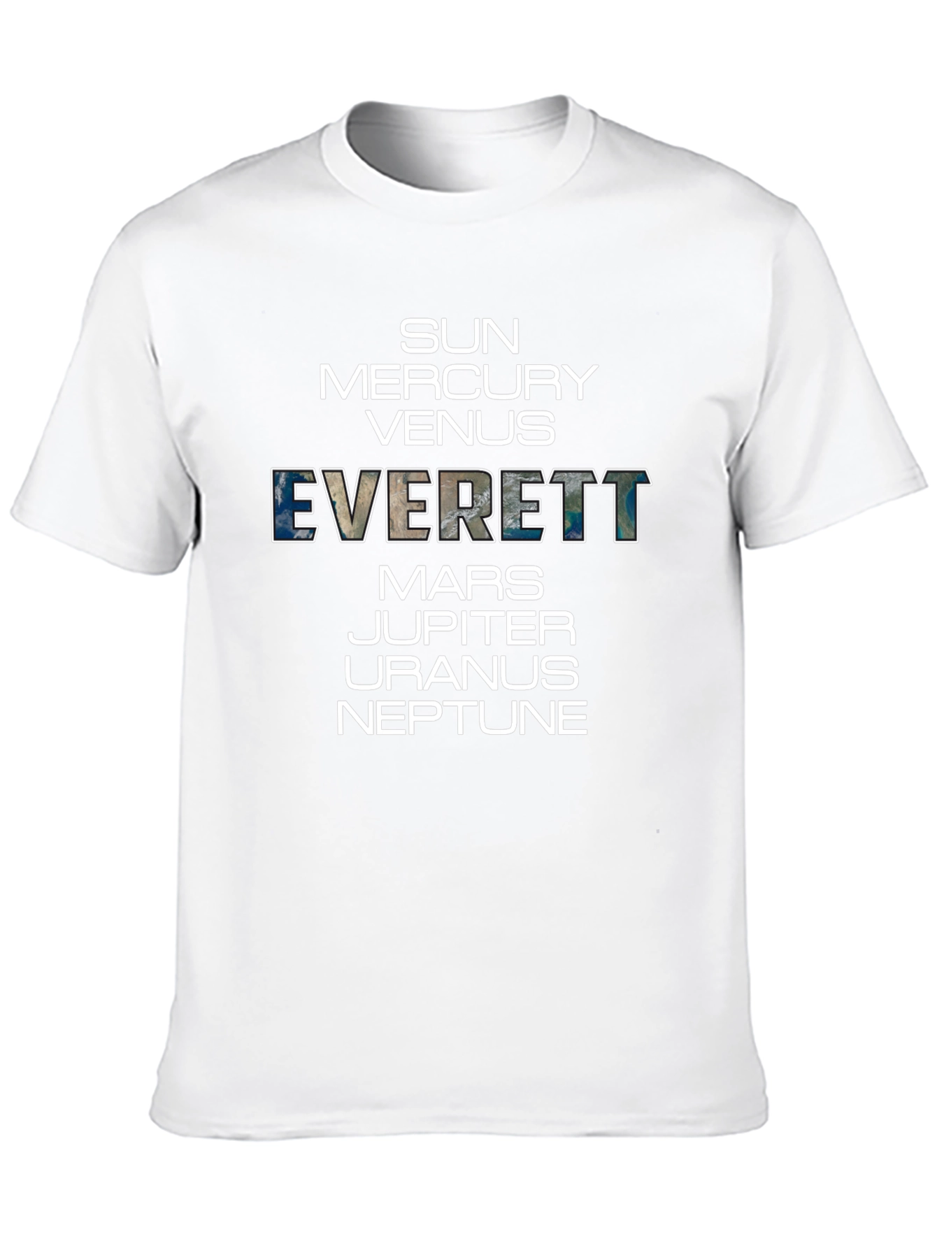 Planets Everett Graphic Tee - Universe T-Shirt