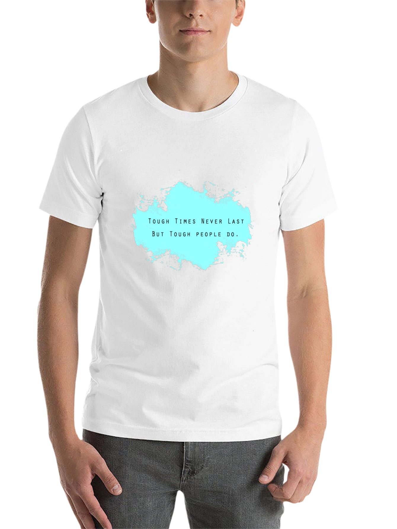 Motivational Black T-Shirt: Tough Times Never Last
