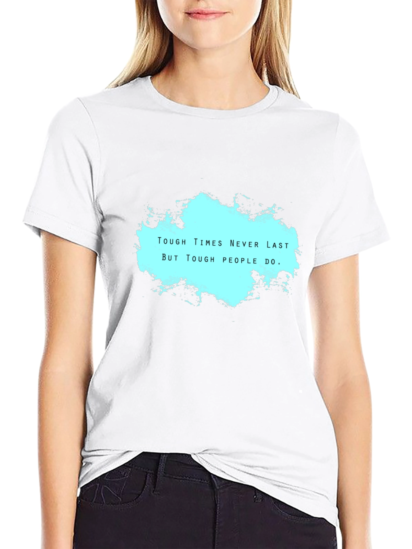 Motivational Black T-Shirt: Tough Times Never Last