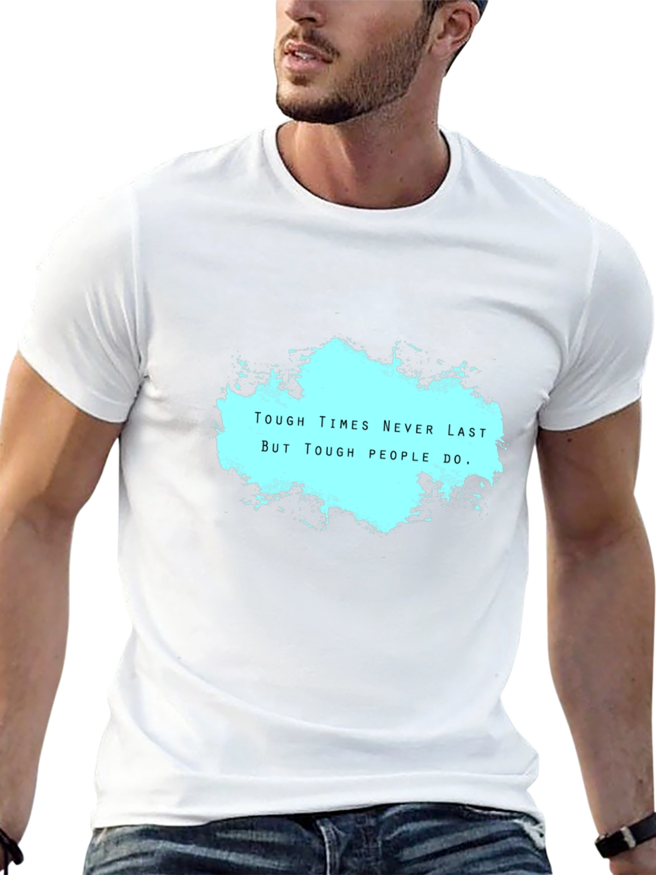 Motivational Black T-Shirt: Tough Times Never Last