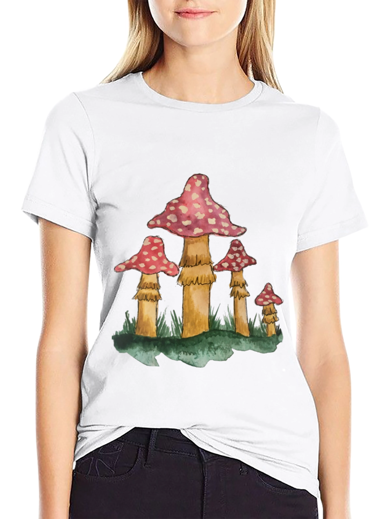 Mushroom Graphic Tee - Whimsical Print Shirt