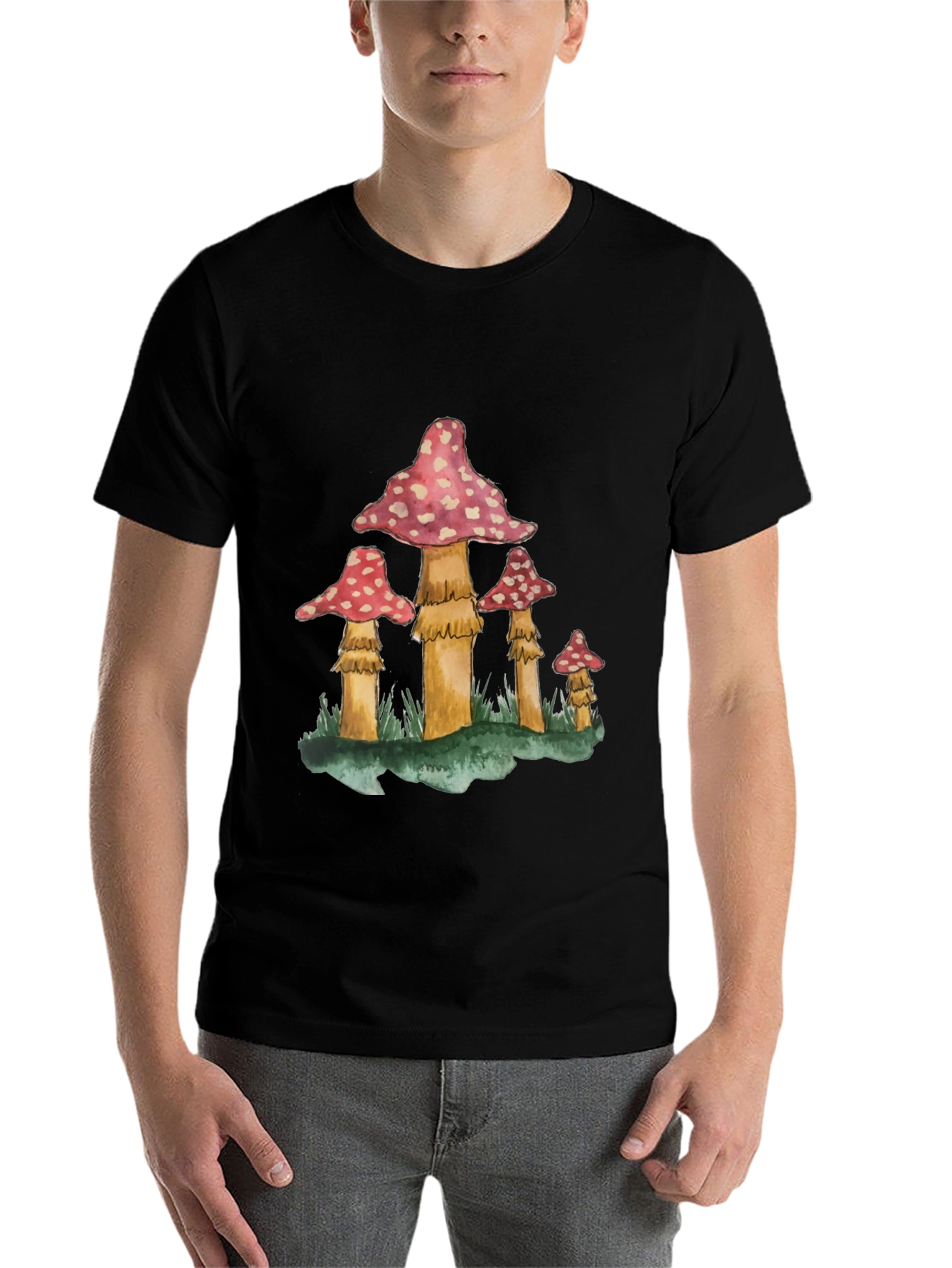 Mushroom Graphic Tee - Whimsical Print Shirt