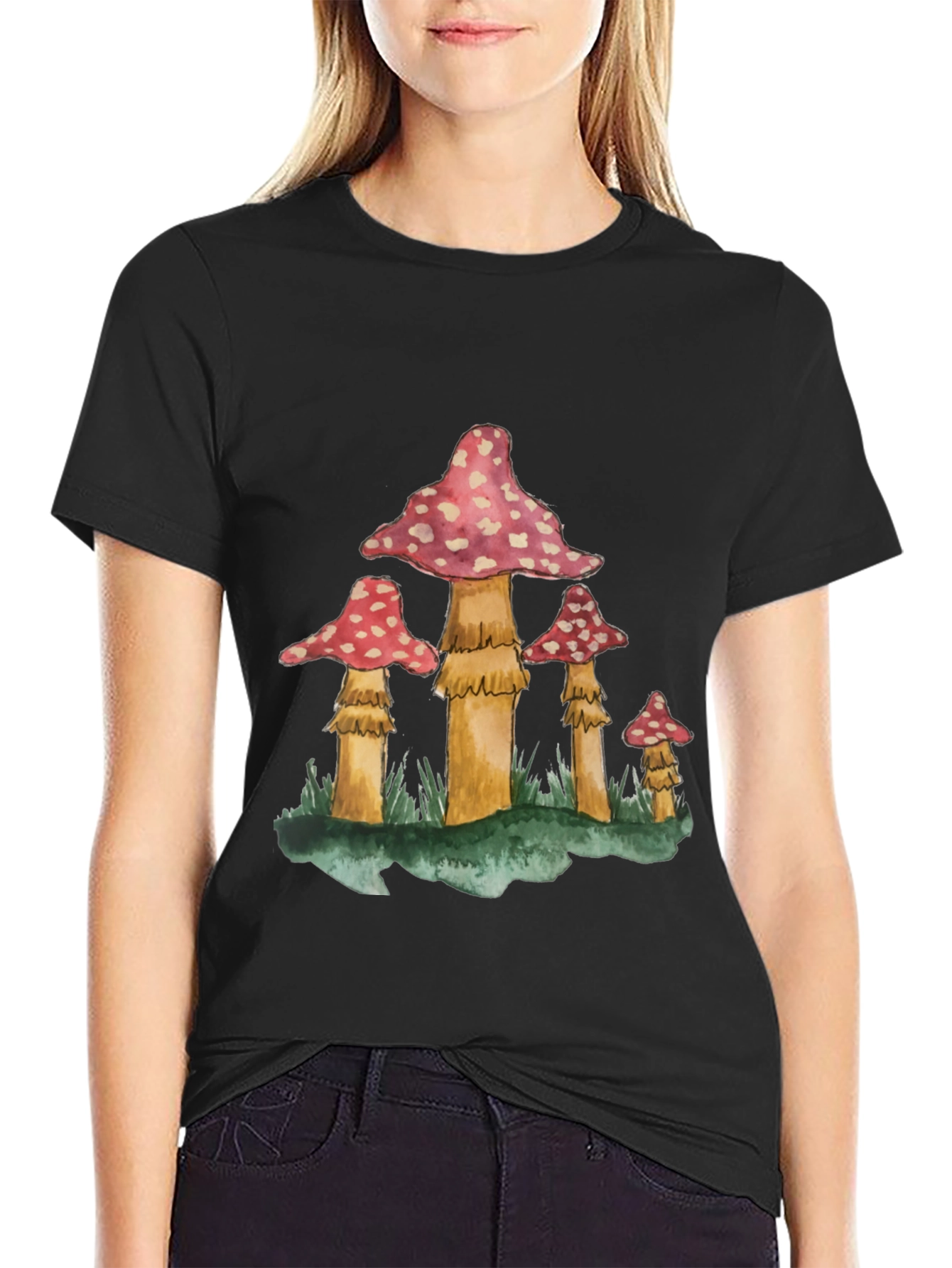 Mushroom Graphic Tee - Whimsical Print Shirt