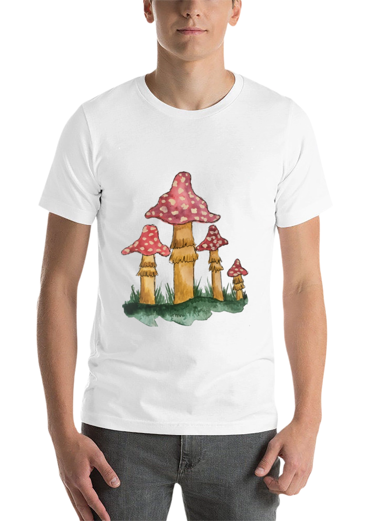 Mushroom Graphic Tee - Whimsical Print Shirt