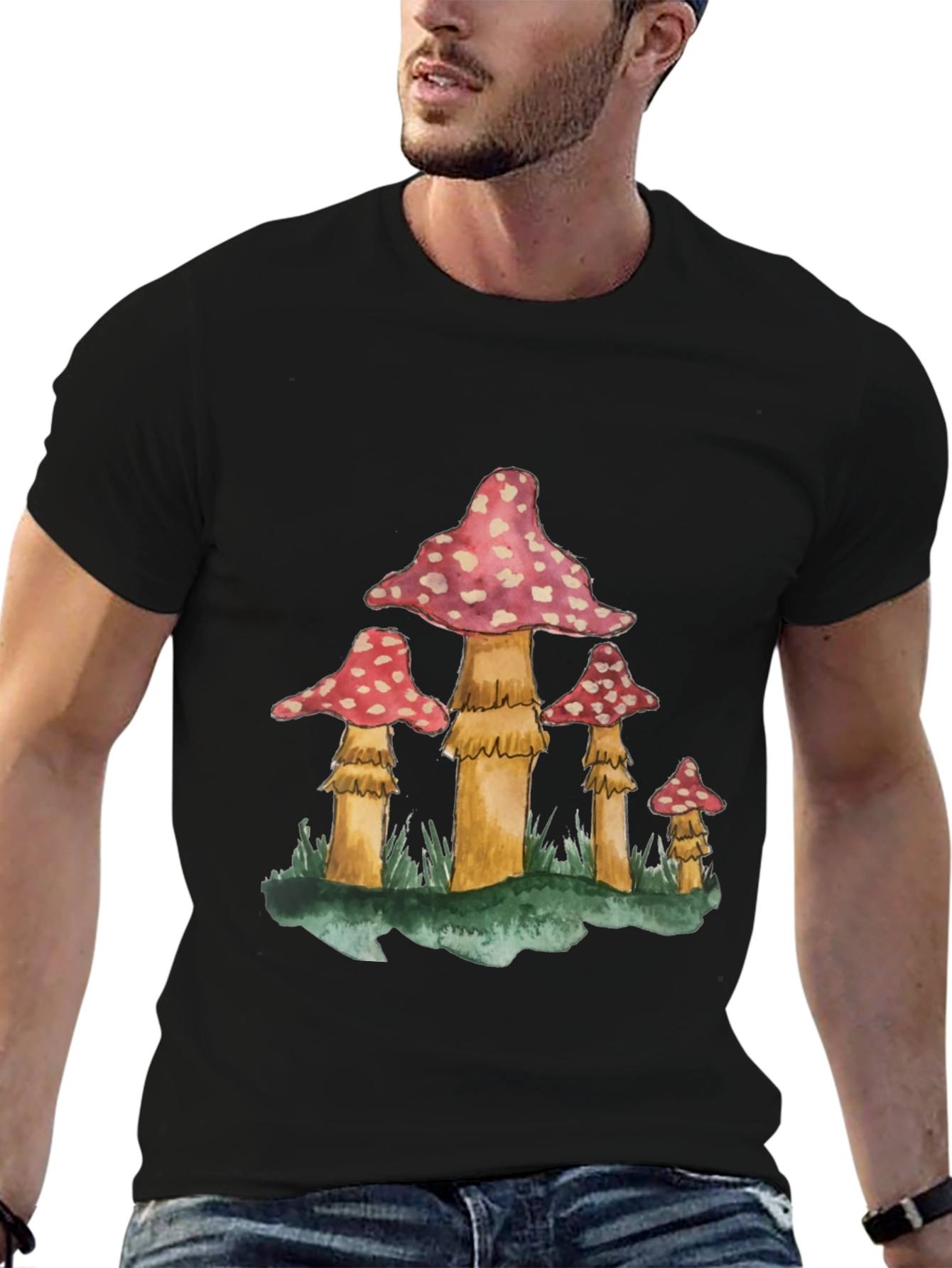Mushroom Graphic Tee - Whimsical Print Shirt