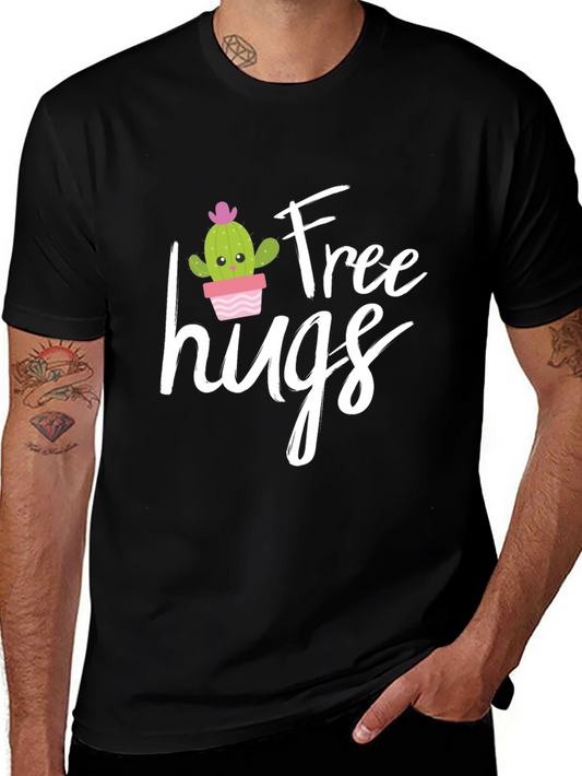 Free Hugs Graphic Tee - Cactus T-Shirt