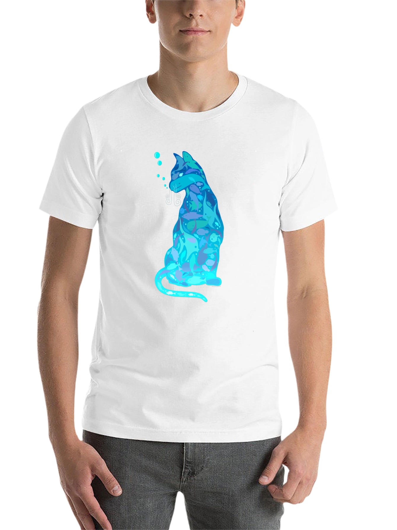 Cool Cat Fish T-Shirt - Black