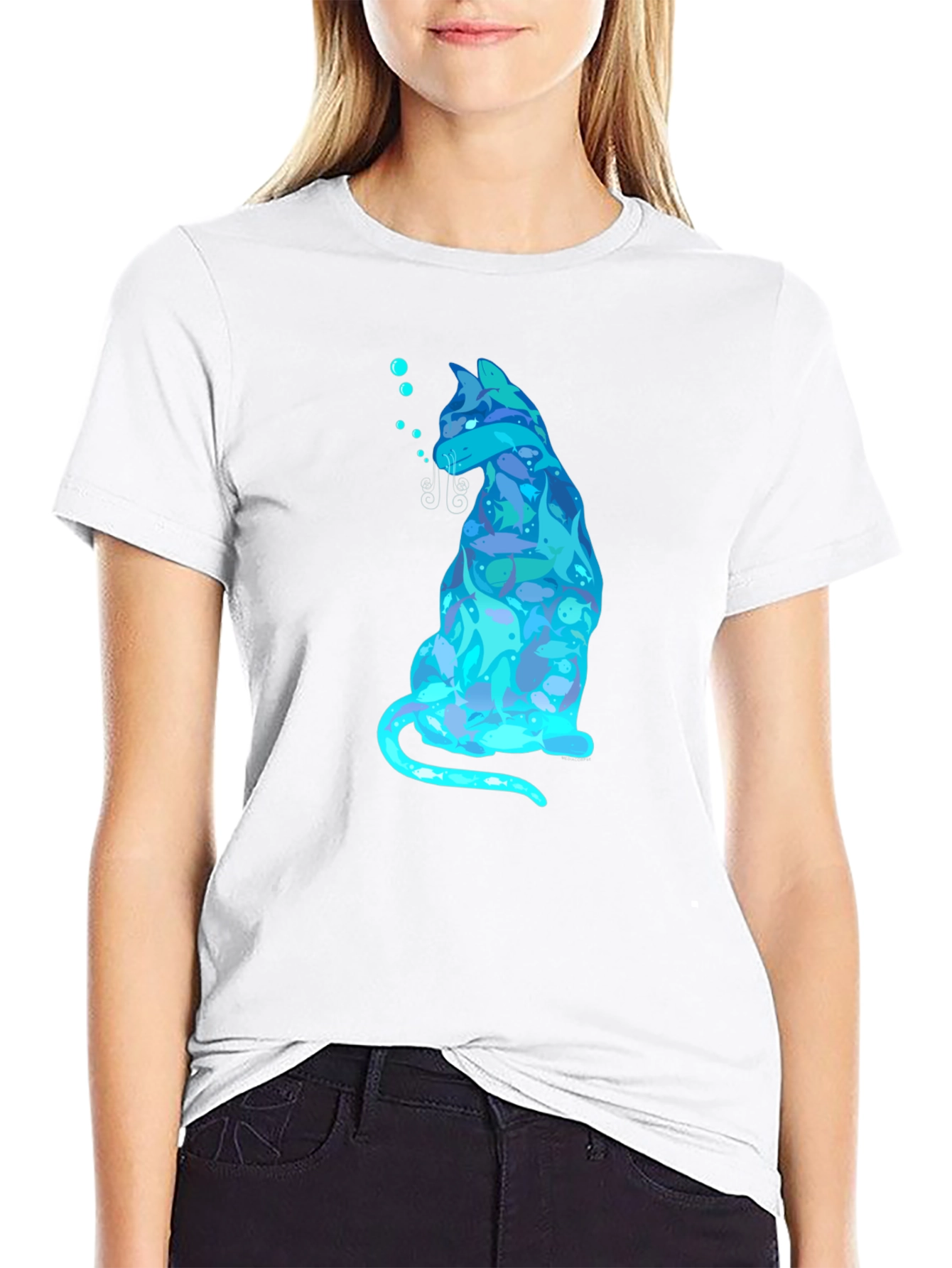 Cool Cat Fish T-Shirt - Black