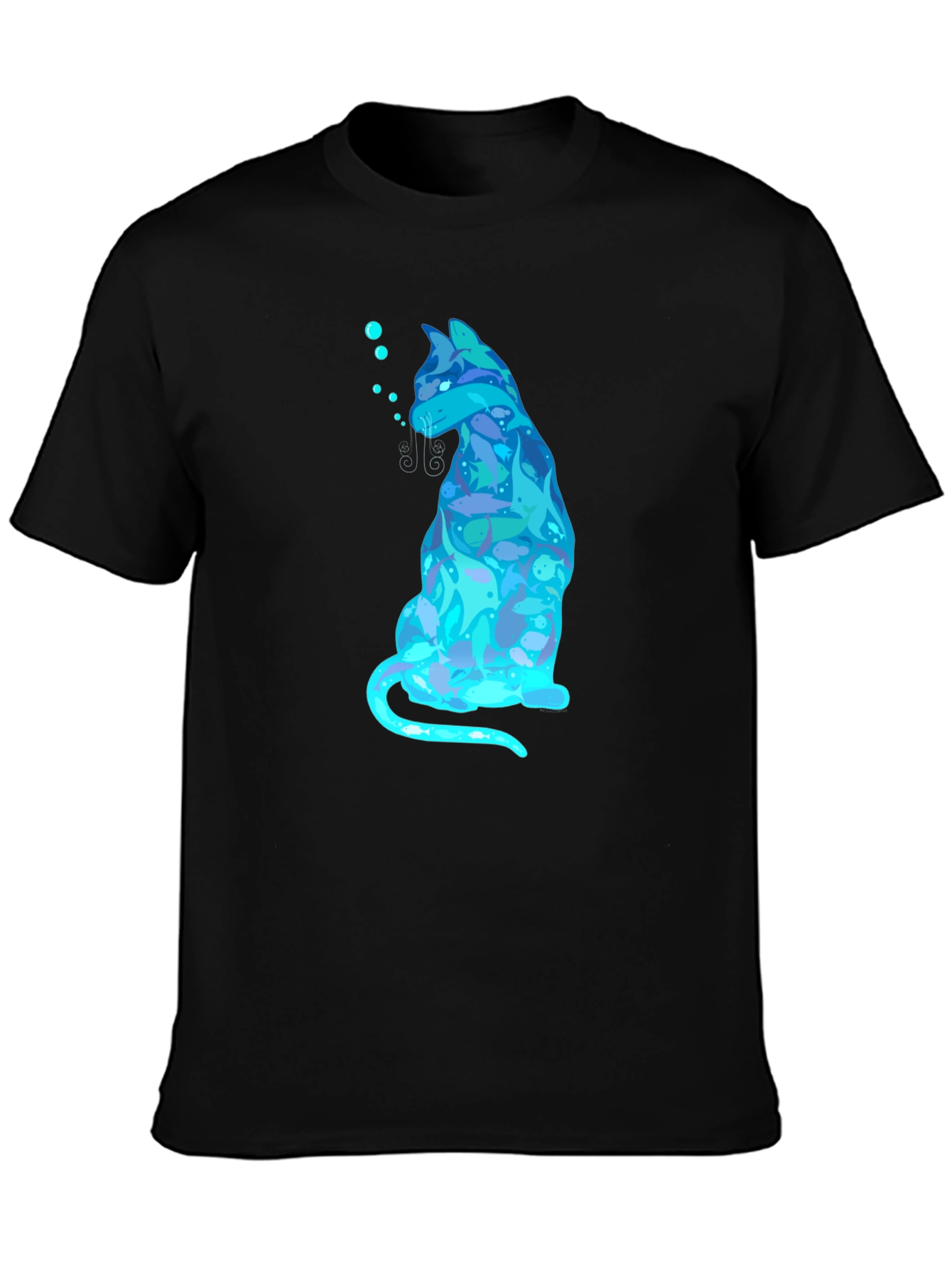 Cool Cat Fish T-Shirt - Black
