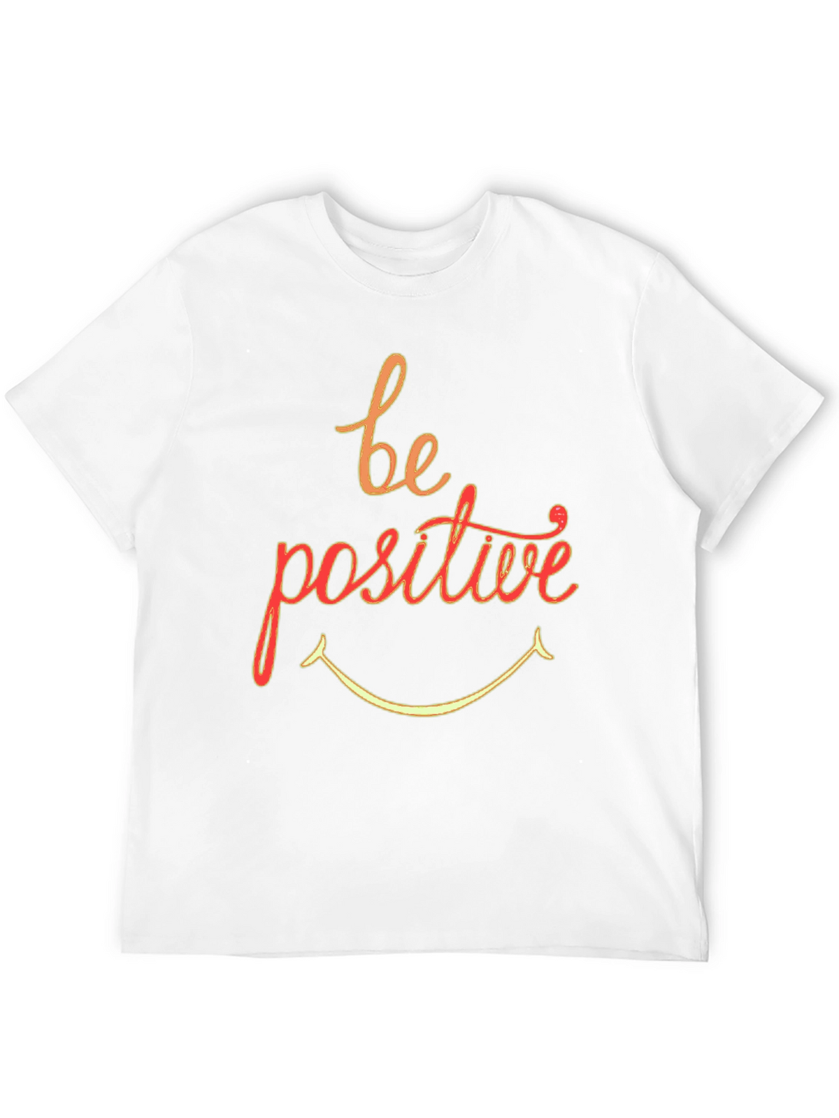 Be Positive Graphic T-Shirt - Black Crew Neck