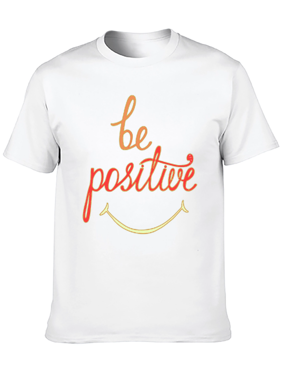 Be Positive Graphic T-Shirt - Black Crew Neck
