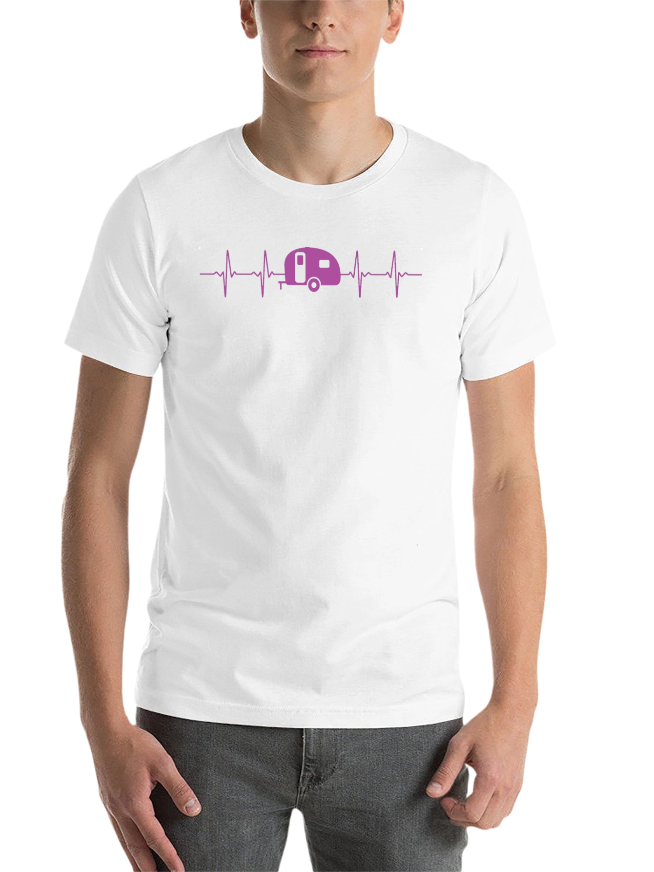 Camper Heartbeat T-Shirt - Camping Lover Tee