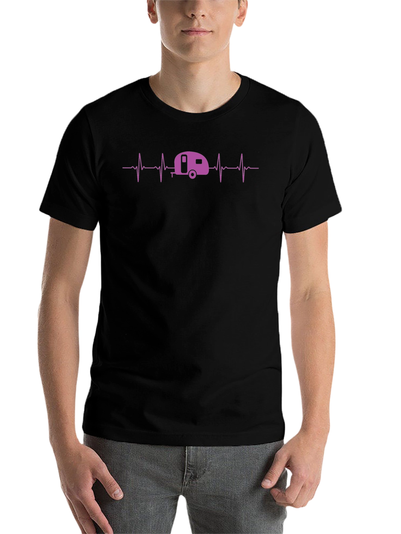 Camper Heartbeat T-Shirt - Camping Lover Tee