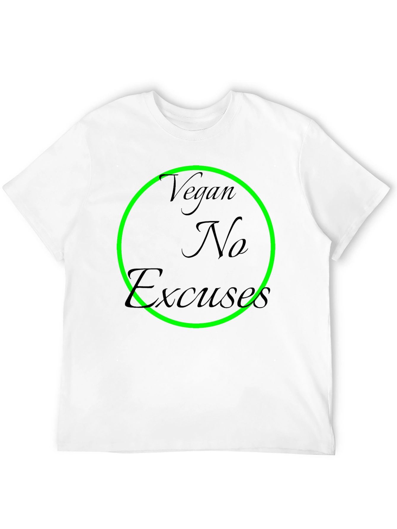 Vegan No Excuses Black T-Shirt