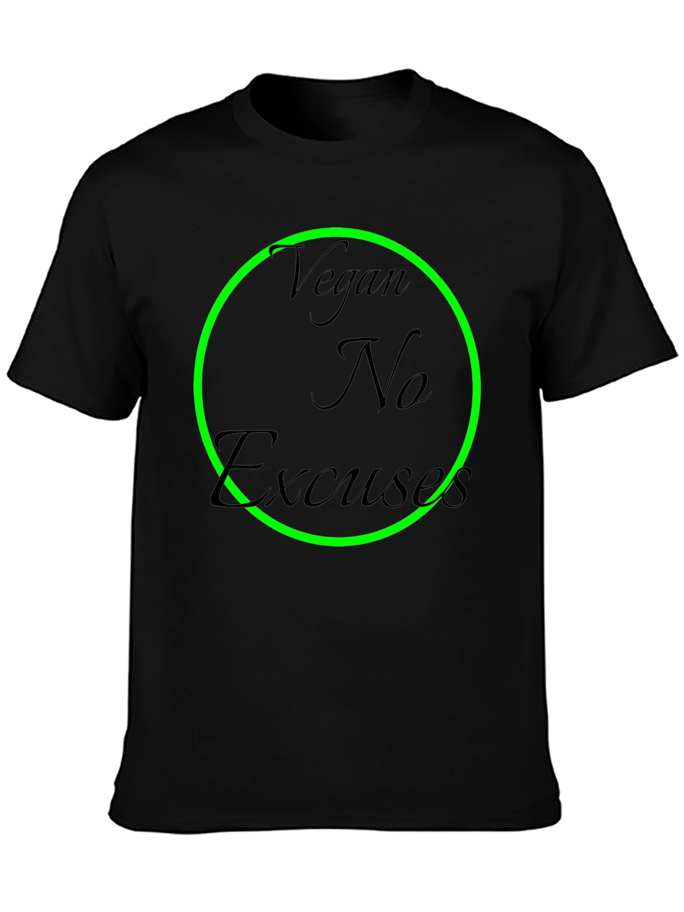Vegan No Excuses Black T-Shirt