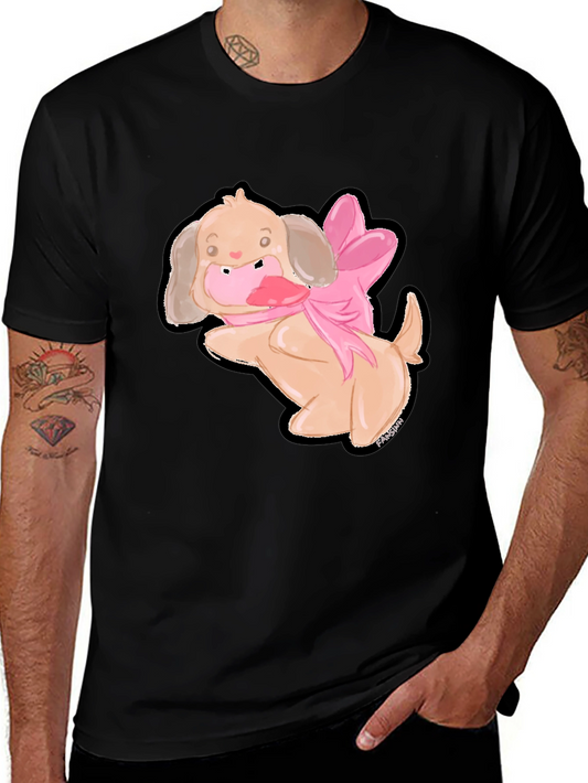 Cute Dog T-Shirt with Pink Bow