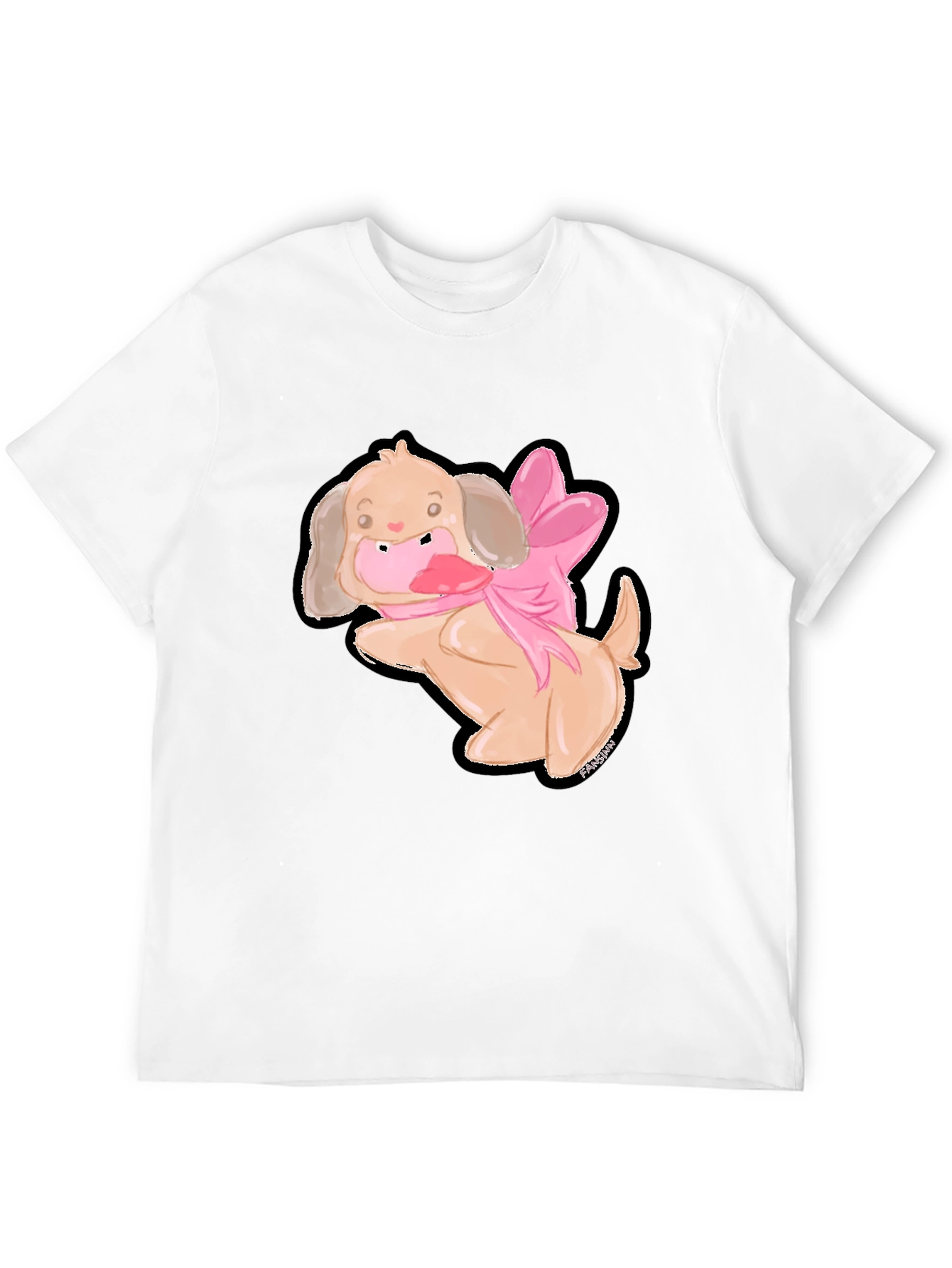 Cute Dog T-Shirt with Pink Bow