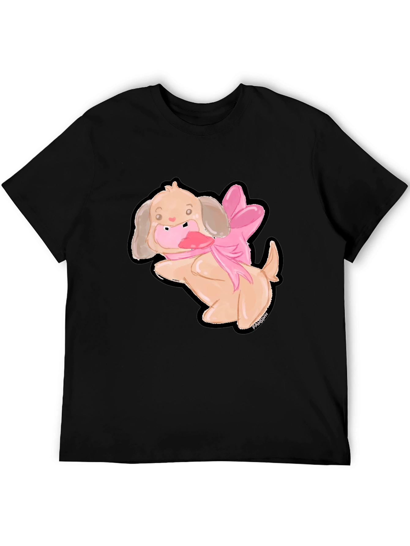 Cute Dog T-Shirt with Pink Bow
