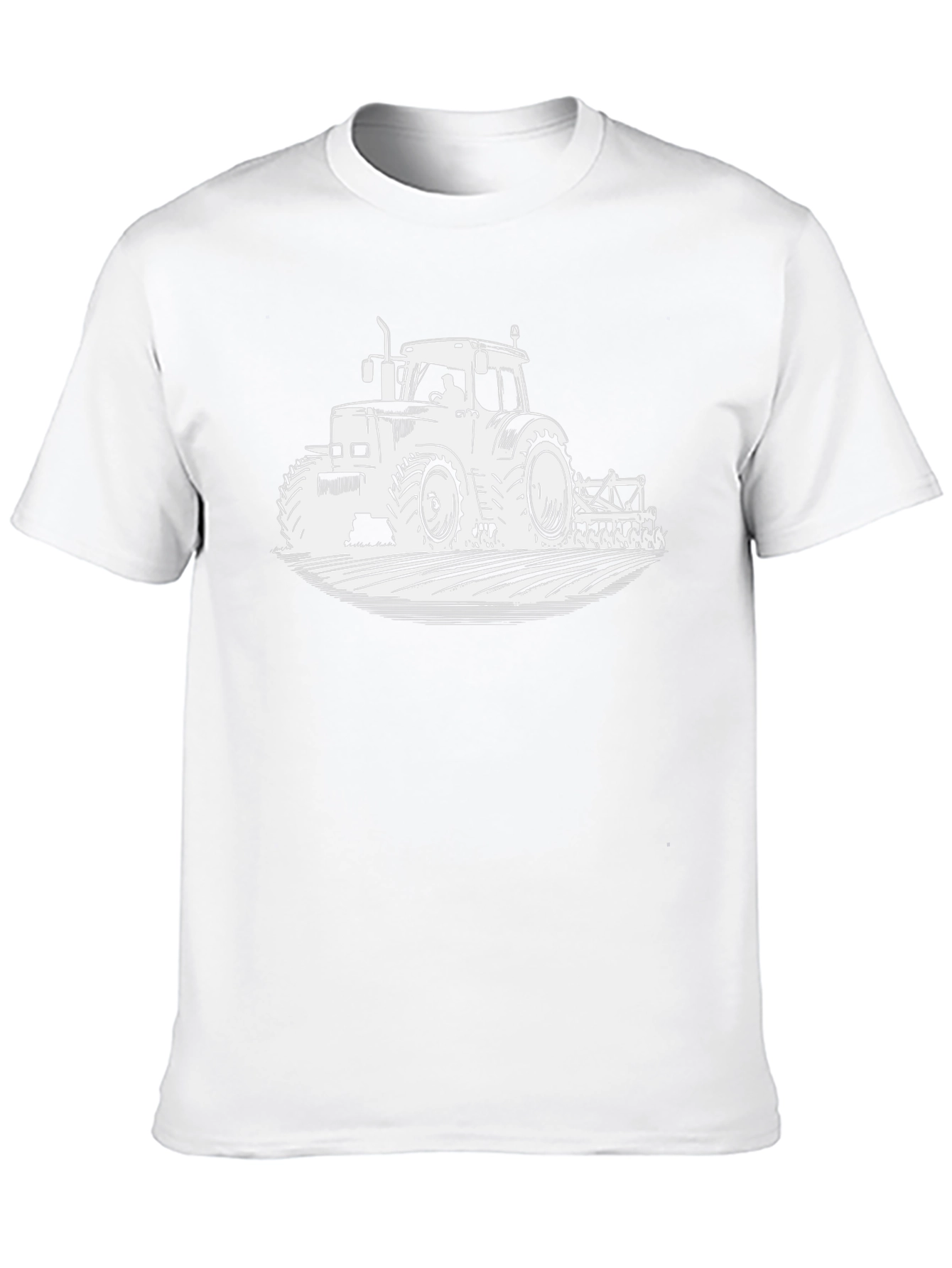 Tractor Graphic Tee - Black Cotton Farm Shirt