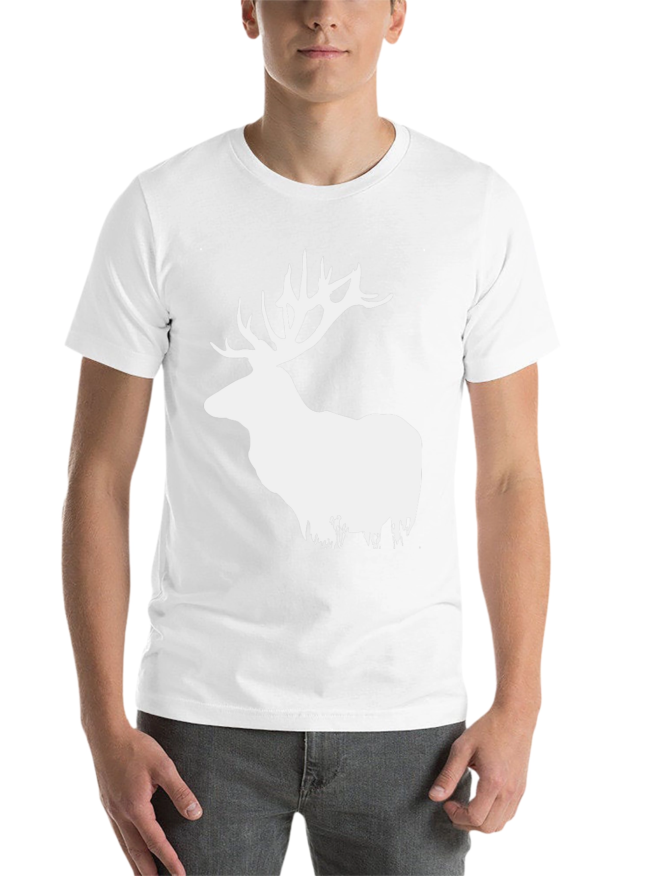 Elk Graphic T-Shirt - Stylish Deer Design