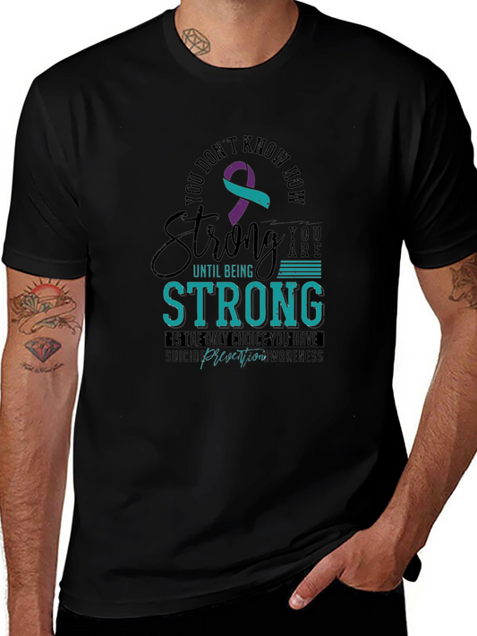 Strong Suicide Prevention Awareness Black T-Shirt