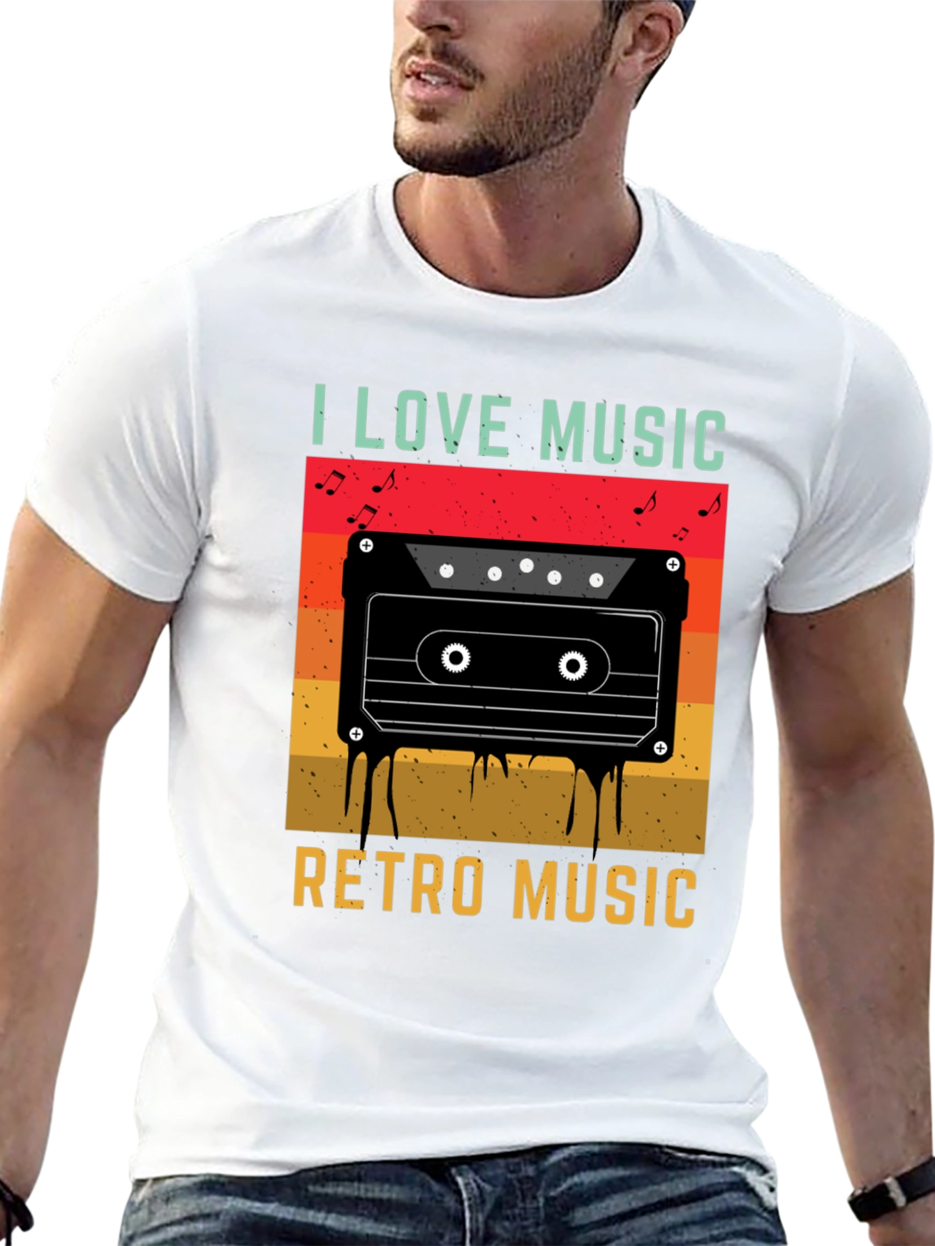 I Love Music Retro Cassette T-Shirt