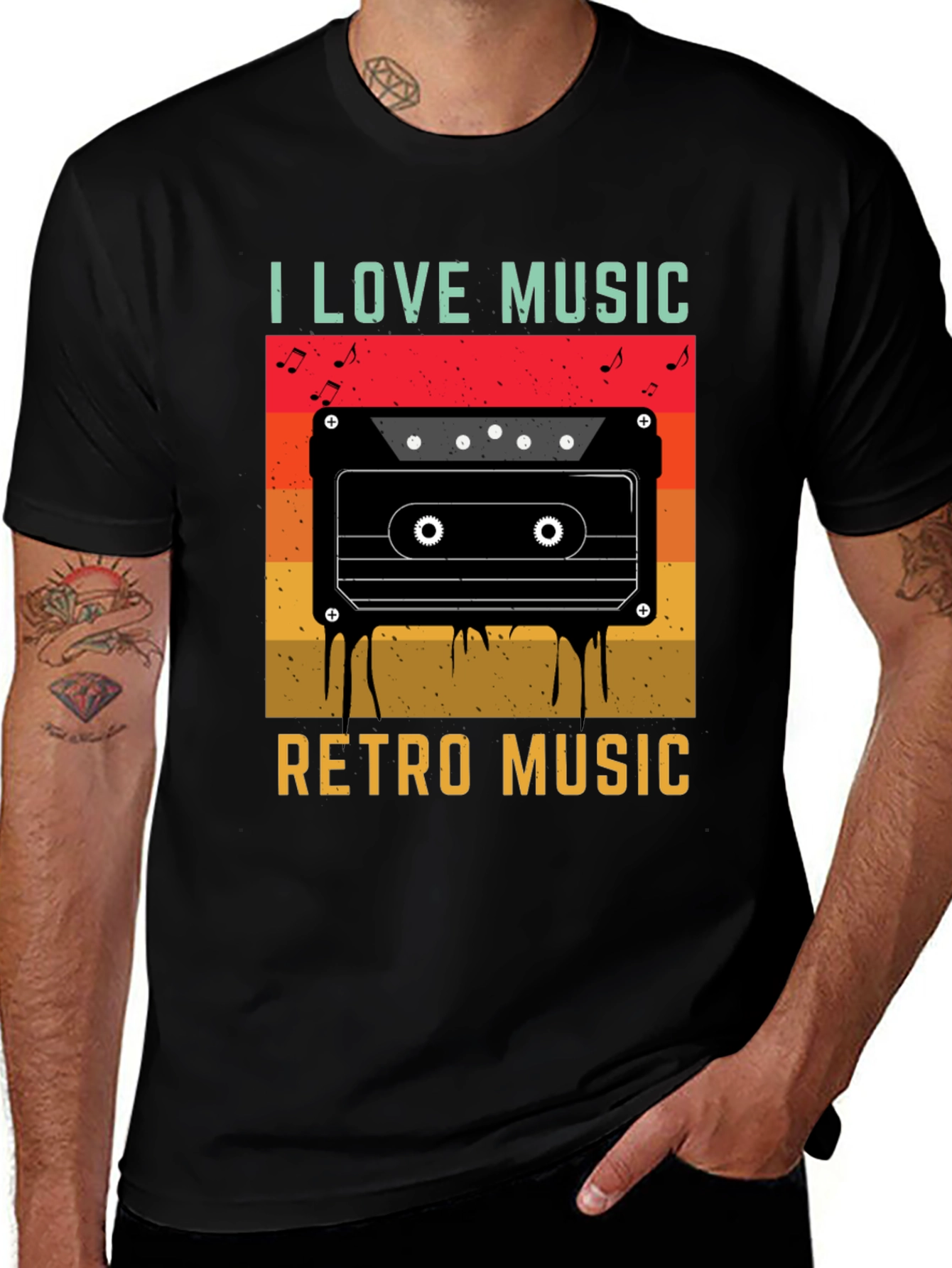 I Love Music Retro Cassette T-Shirt