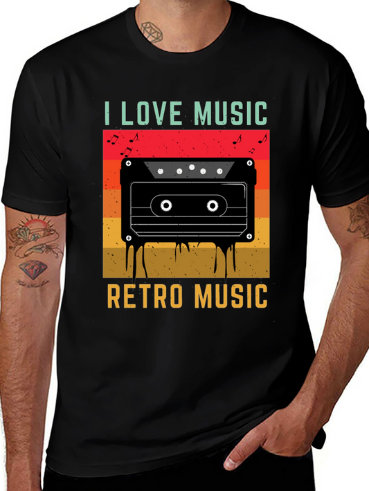 I Love Music Retro Cassette T-Shirt