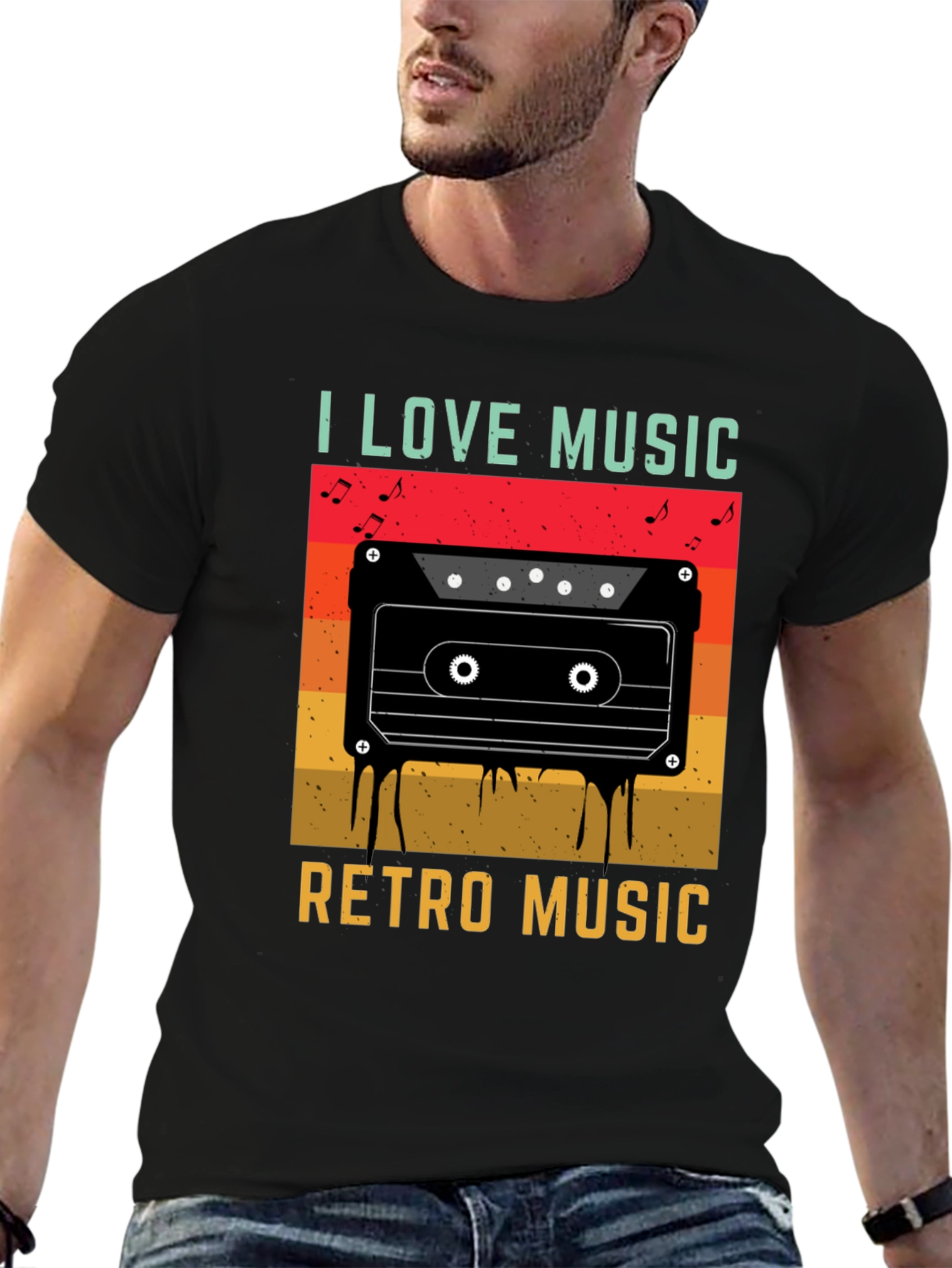 I Love Music Retro Cassette T-Shirt