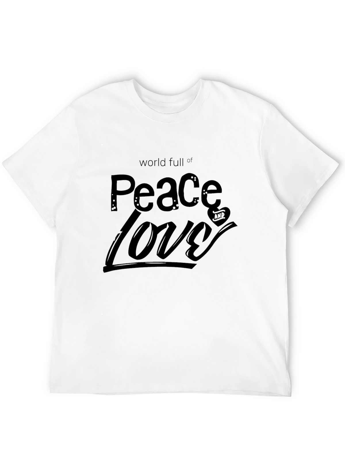 Peace & Love Graphic Print T-Shirt