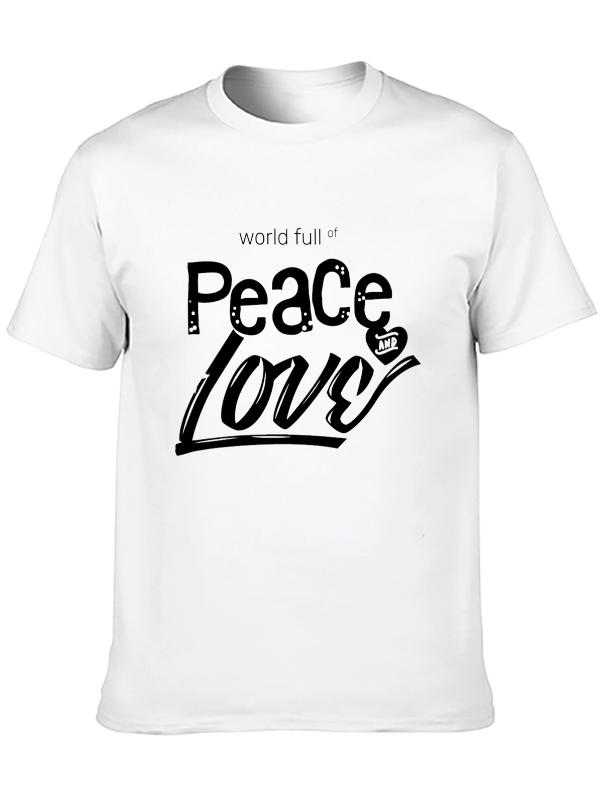 Peace & Love Graphic Print T-Shirt