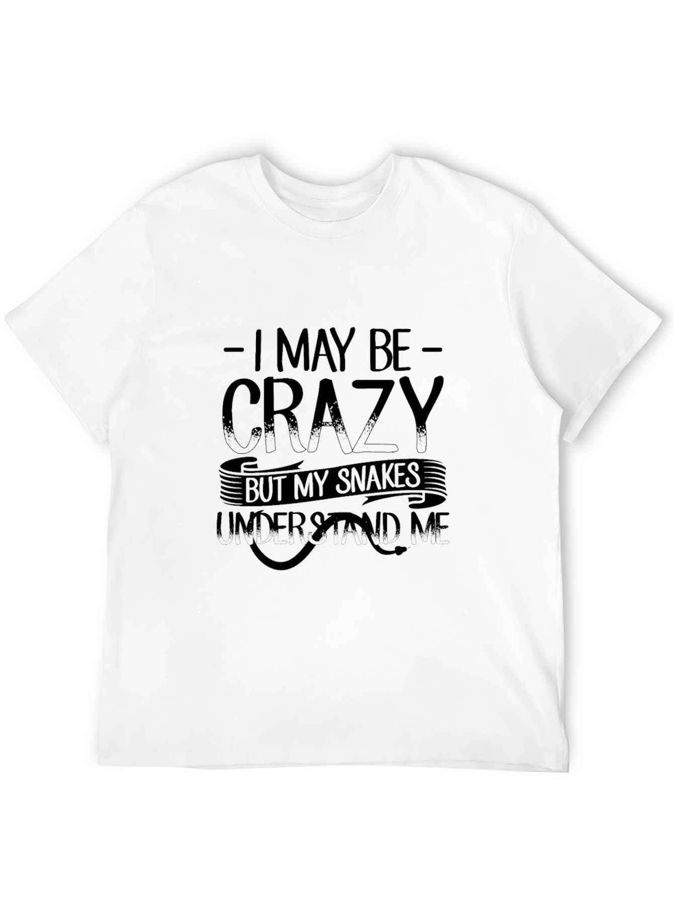 Crazy Snakes Graphic Tee - Mens Black T-Shirt