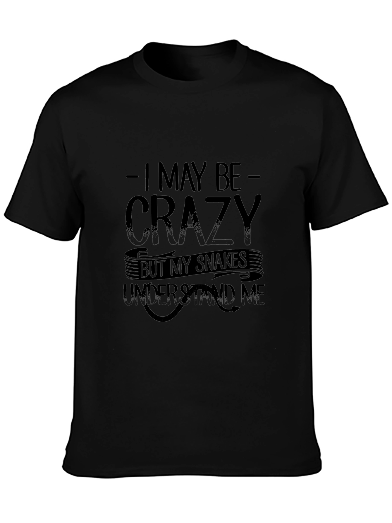 Crazy Snakes Graphic Tee - Mens Black T-Shirt