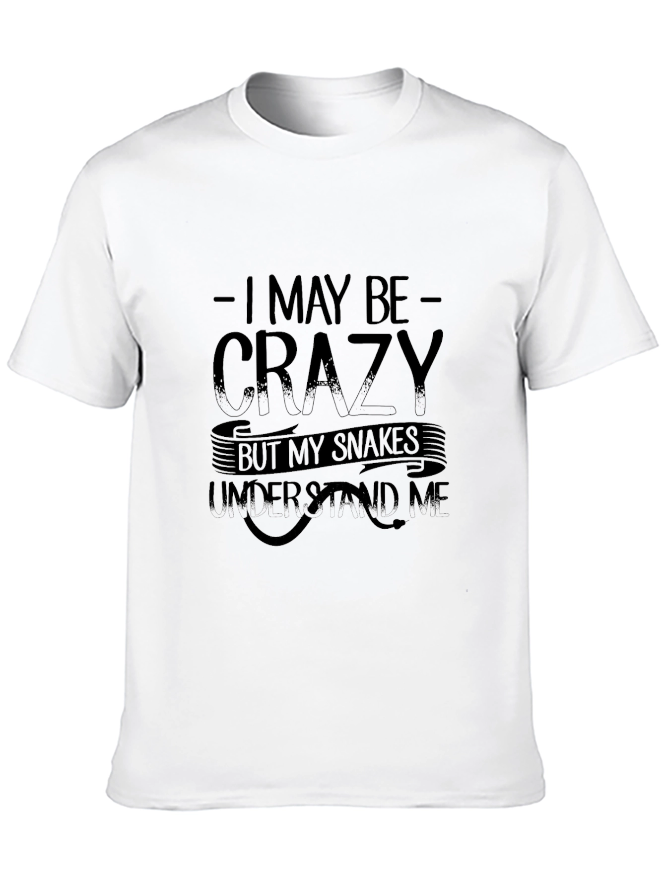 Crazy Snakes Graphic Tee - Mens Black T-Shirt