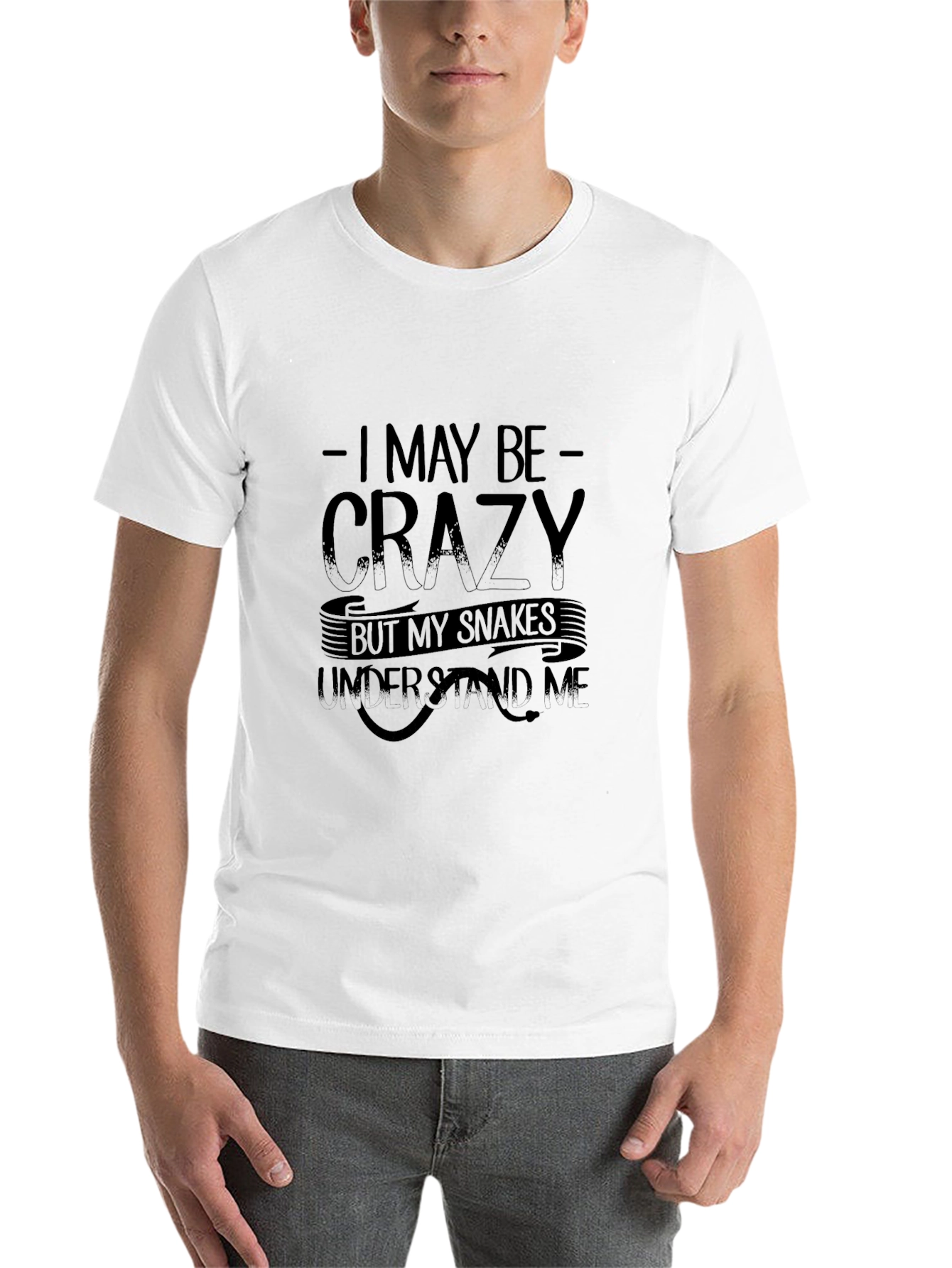 Crazy Snakes Graphic Tee - Mens Black T-Shirt