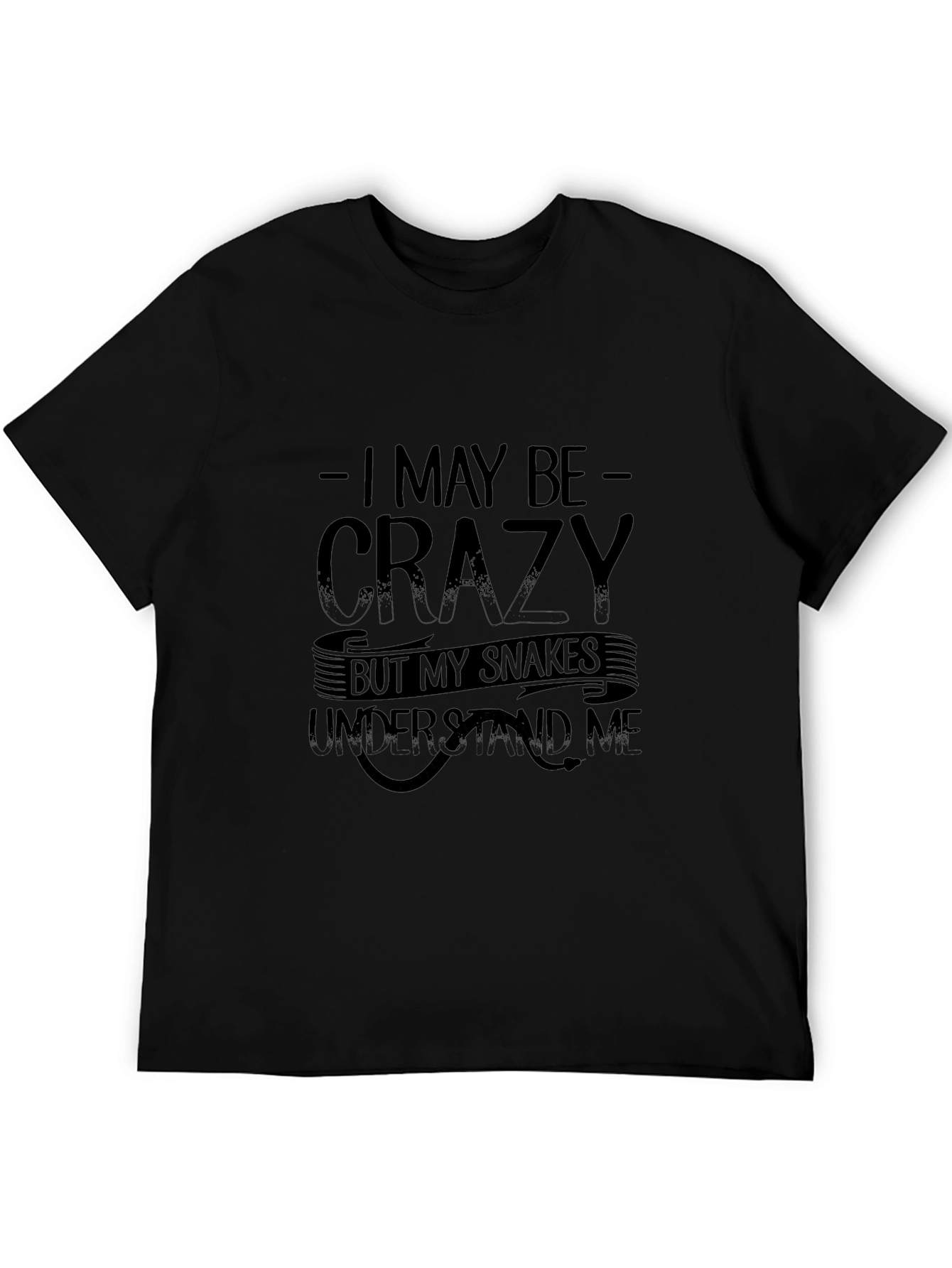 Crazy Snakes Graphic Tee - Mens Black T-Shirt