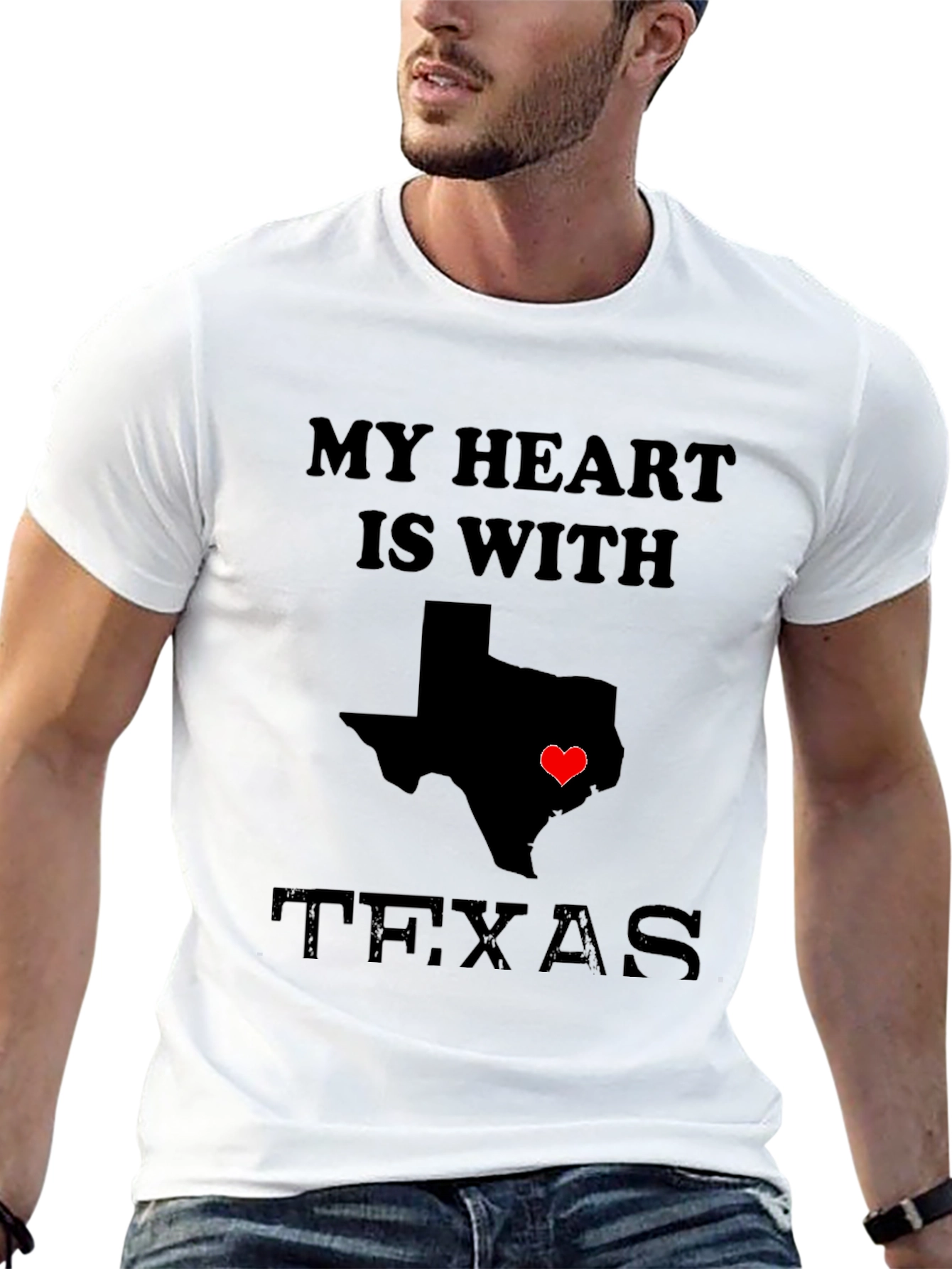 My Heart is With Texas T-Shirt