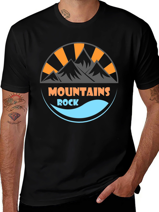 Mountains Rock Graphic Tee - Adventure Awaits!