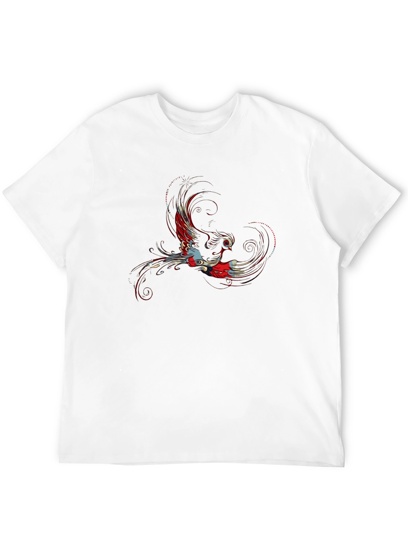 Phoenix Graphic Print Black T-Shirt