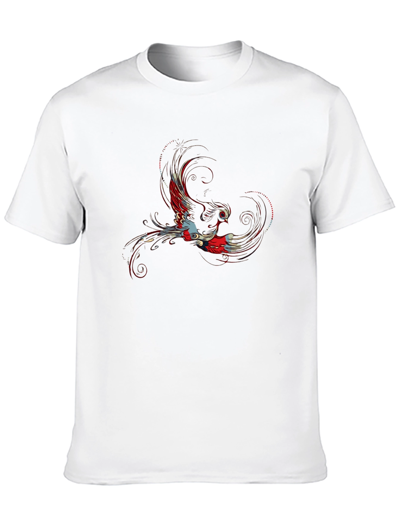Phoenix Graphic Print Black T-Shirt