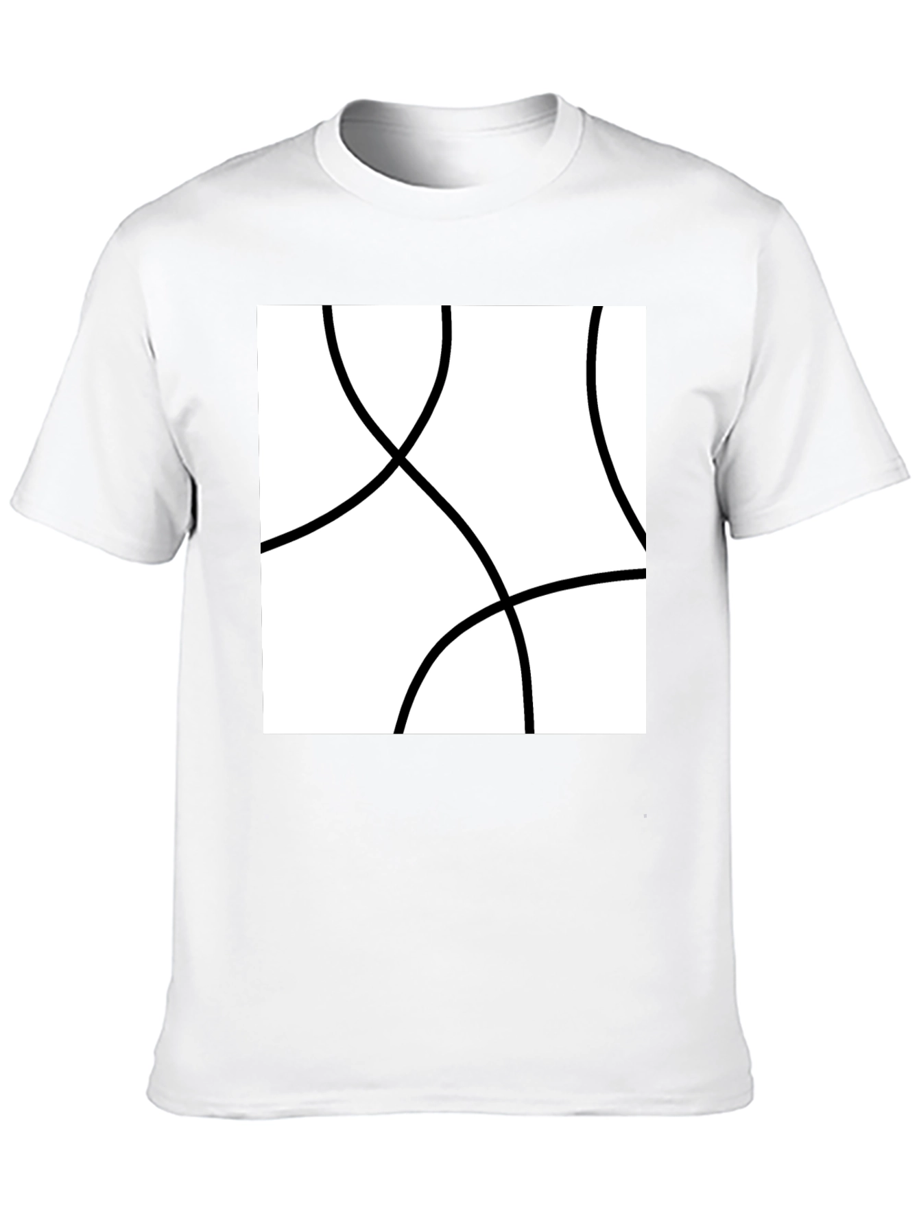 Abstract Circle Graphic Tee - Modern Black T-Shirt